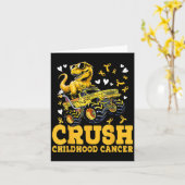 Crush Childhood Cancer Awareness Monster Truck Din カード (黄色い花)