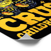 Crush Childhood Cancer Awareness Monster Truck Din ポスター (角)