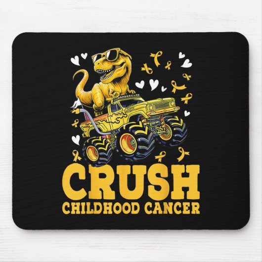 Crush Childhood Cancer Awareness Monster Truck Din マウスパッド (正面)