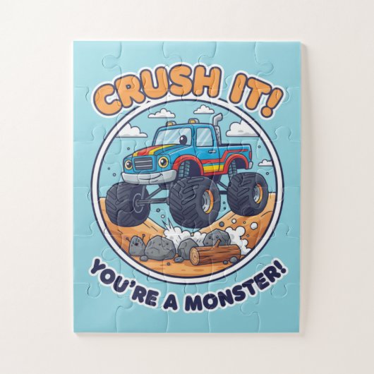 Crush It! You're A Monster! - Epic Cartoon Monster ジグソーパズル (縦)