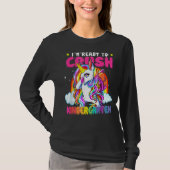 Crush Kindergarten Dabbing Unicorn Back To School  Tシャツ (正面)