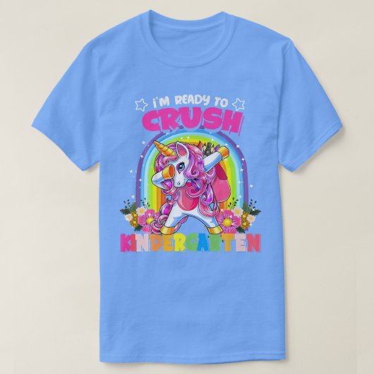 Crush Kindergarten Unicorn Back to School Kids Gir Tシャツ (デザイン正面)