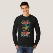 Crush Middle School Dinosaur Monster Truck Back To Tシャツ (正面フル)