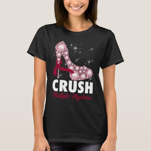 Crush Multiple Myeloma Awareness High Heel Warrior Tシャツ (正面)