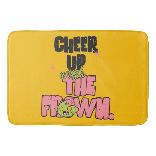 CRUSH THE FROWN CHEER UP  BATH MAT  バスマット (正面)
