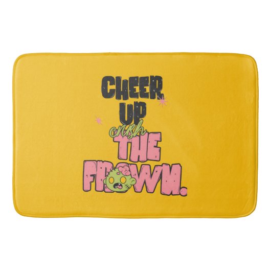 CRUSH THE FROWN CHEER UP  SHOWER CURTAIN  バスマット (正面)