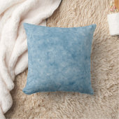 Crushed Blue Velvet Throw Pillow Cover クッション (ブランケット)