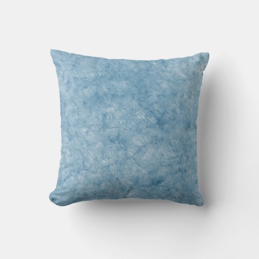 Crushed Blue Velvet Throw Pillow Cover クッション (正面)