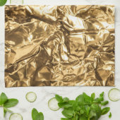 Crushed Golden Folds キッチンタオル (折り畳み)