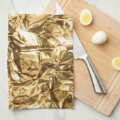 Crushed Golden Folds キッチンタオル (四つ折り)