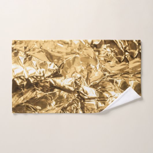 Crushed Golden Folds ハンドタオル (ハンドタオル)