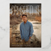 Crushed It PhotoPop Graduation Party 箔招待状 (正面)