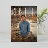 Crushed It PhotoPop Graduation Party 箔招待状 (立ち正面)