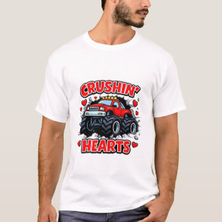 Crushin’ Hearts Cute Truck Design Tシャツ