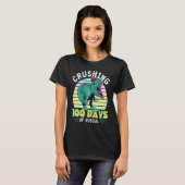 Crushing 100 Days of School Dinosaur Rex Dino Boys Tシャツ (正面フル)