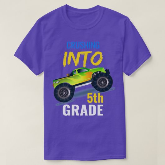 Crushing into 5th Grade Kidx27s Monster Truck Love Tシャツ (デザイン正面)