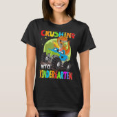 Crushing Into Kindergarten Monster Truck Dinosaur  Tシャツ (正面)