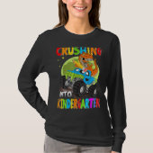 Crushing Into Kindergarten Monster Truck Dinosaur  Tシャツ (正面)