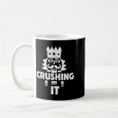 Crushing It Nutcracker Funny Retro Christmas Festi コーヒーマグカップ (左)
