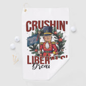 Crushing Liberals Dreams Trump Nutcracker Xmas ゴルフタオル (インサイチュ)