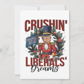 Crushing Liberals Dreams Trump Nutcracker Xmas サンキューカード (正面)