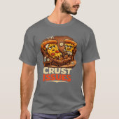 Crust Issues Funny Retro Pizza Therapy T-Shirt Tシャツ (正面)