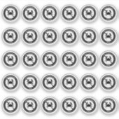 Crustacean Free Wedding Place Card Food Allergy シール (正面)