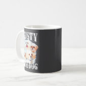 Crusty White Dog Funny For Men Women コーヒーマグカップ (正面左)