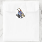 CrutchesWheelchair081210 ラウンドシール (バッグ)