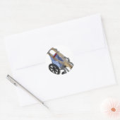 CrutchesWheelchair081210 ラウンドシール (封筒)