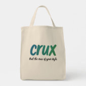 Crux – ミニマリストブラシタイポグラフィエコトートバッグ トートバッグ (裏面)