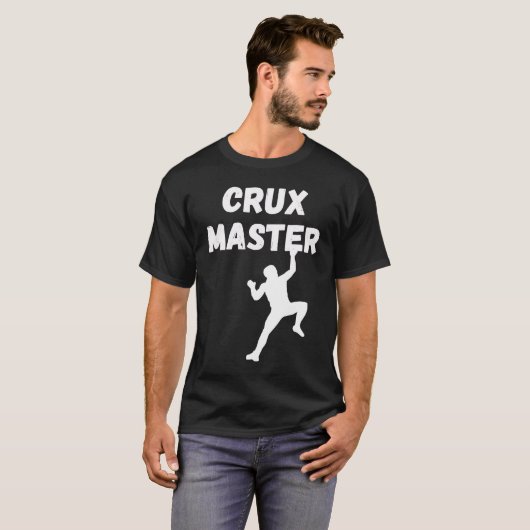 Crux Master Climber Speed Climber Rappelling Rock Tシャツ (正面フル)
