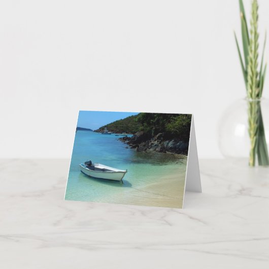 Cruz湾のボート カード (正面)