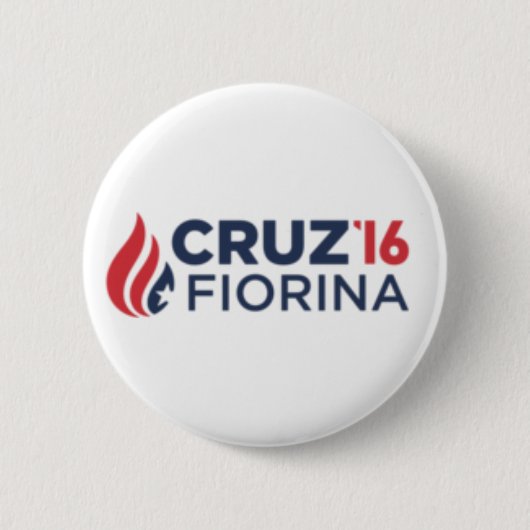 Cruz Fiorina '16ロゴ 缶バッジ (正面)