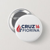 Cruz Fiorina '16ロゴ 缶バッジ (正面&裏面)