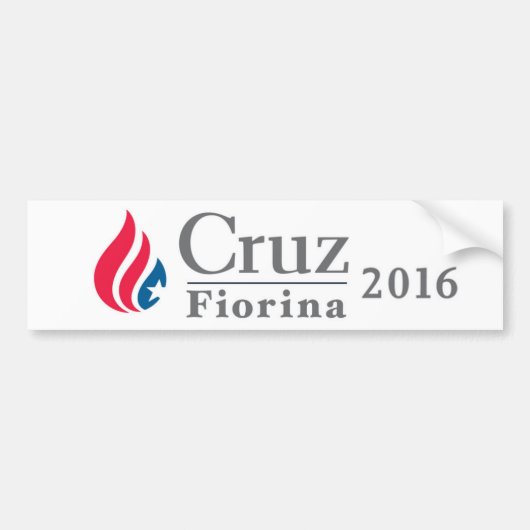 Cruz/Fiorina 2016の割引バンパーステッカー バンパーステッカー (正面)