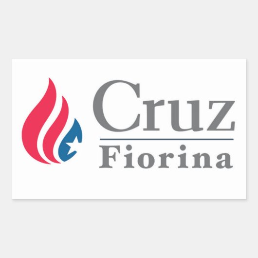 Cruz/Fiorina 2016ステッカー 長方形シール (正面)