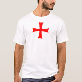 Cruz pátea côncava vermelha tipo templária 1 tシャツ