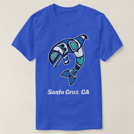 Cruz Santa CA Native American Tribal Orca Killer W Tシャツ (デザイン正面)