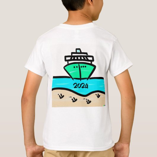 Cruzin' into 2024 Adventure – 少年 – Tシャツ (裏面)