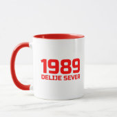 Crveni Tekst Delije Sever 1989 マグカップ (左)
