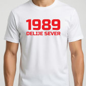 Crveni Tekst Delije Sever 1989 Tシャツ