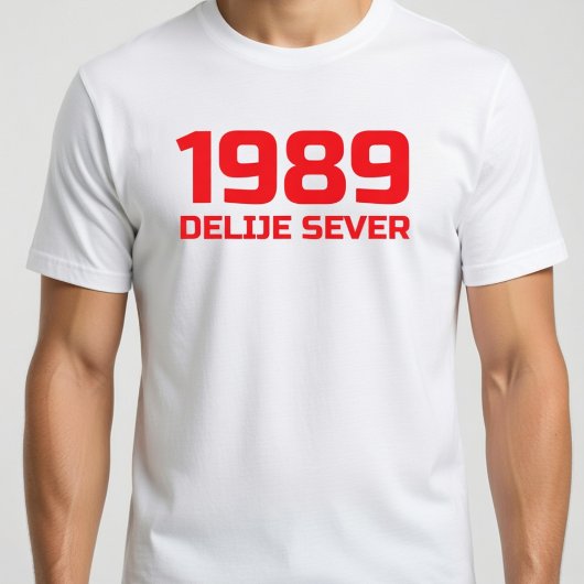 Crveni Tekst Delije Sever 1989 Tシャツ