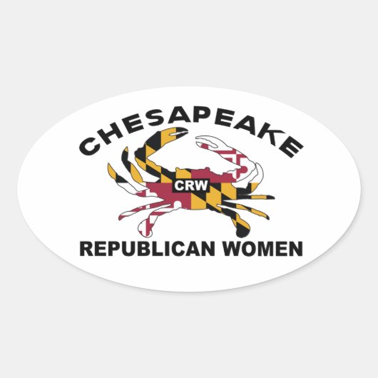 CRWステッカー 楕円形シール (正面)