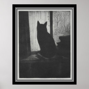 CRW Nevinsonによる"猫" ca. 1900年 ポスター
