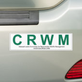 CRWMのバンパーステッカー バンパーステッカー (車上)