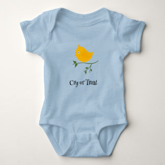 Cry or Treat Bird Funny ベビーボディスーツ