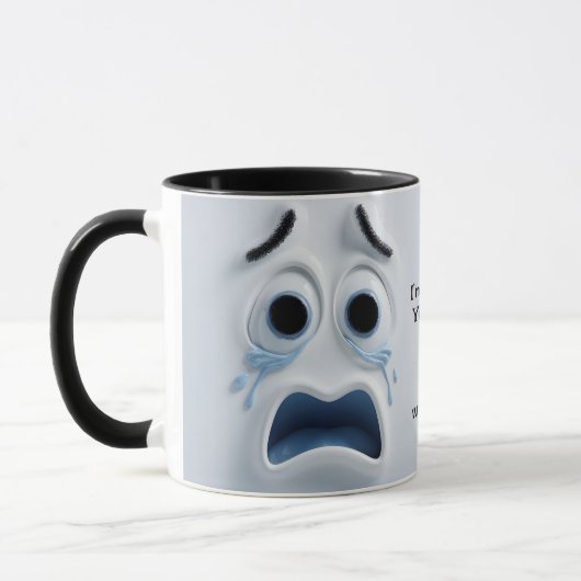 Crying Coffee? Add Name Message, Expressive Face マグカップ (左)