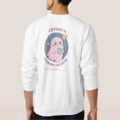 Crying in Cosmic Silence – Cute Existential Ghost  スウェットシャツ (裏面)