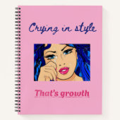 Crying in Style Notebook – Aesthetic Journal ノートブック (正面)